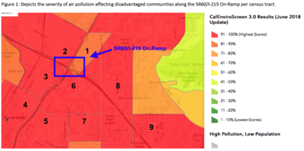 Air pollution map